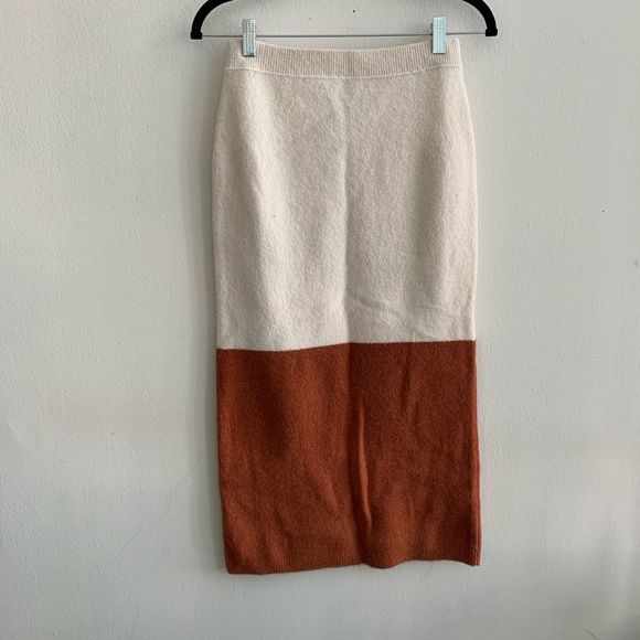Free People Dresses & Skirts - NWT Free People Rust and Cream Pencil Skirt XS